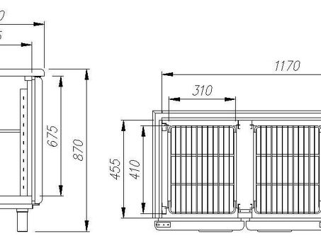 Холодильный стол CARBOMA T57 M2‑1 0430-2 (BAR‑250)