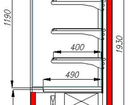 Холодильная горка CARBOMA CUBE 1930/710 ВХСп‑1.9 (FC 20‑07 VM 1.9‑2)