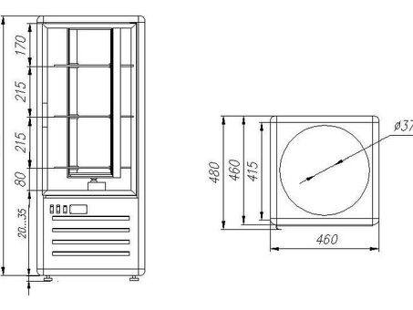 Кондитерская витрина CARBOMA LATIUM R120Cвр ЛЮКС (D4 VM 120‑2) шоколад/золото