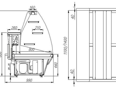 Кондитерская витрина ПОЛЮС ВХСд‑1.5 PLUM (K95 SM 1.5‑1) (шоколад/слоновая кость)