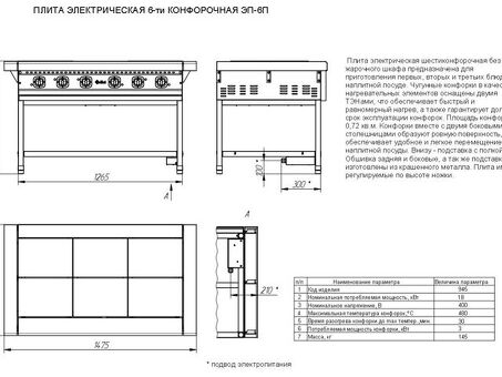 Электрическая плита Abat ЭП-6П