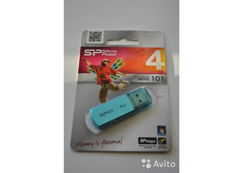 Флешка Silicon Power 4GB Helios 101 Blue USB 2.0