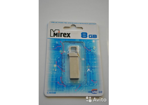 Флешка Mirex 8GB Crab USB 2.0 Новая в упаковке