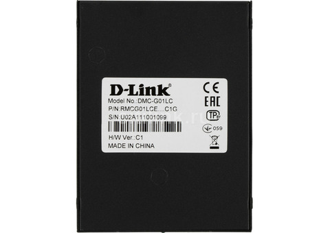 Характеристики медиаконвертер D-Link DMC-G01LC 100Base-TX/1000BASE-T Gig Eth