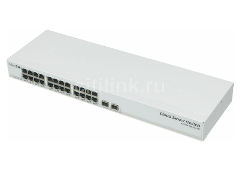 Характеристики коммутатор MikroTik CSS326-24G-2S+RM 24G 2SFP+ управляемый