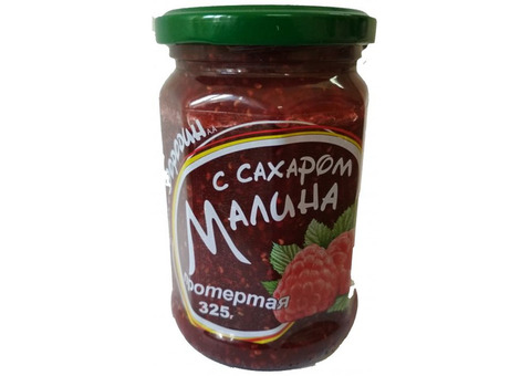 Продам протертую малину с сахаром.